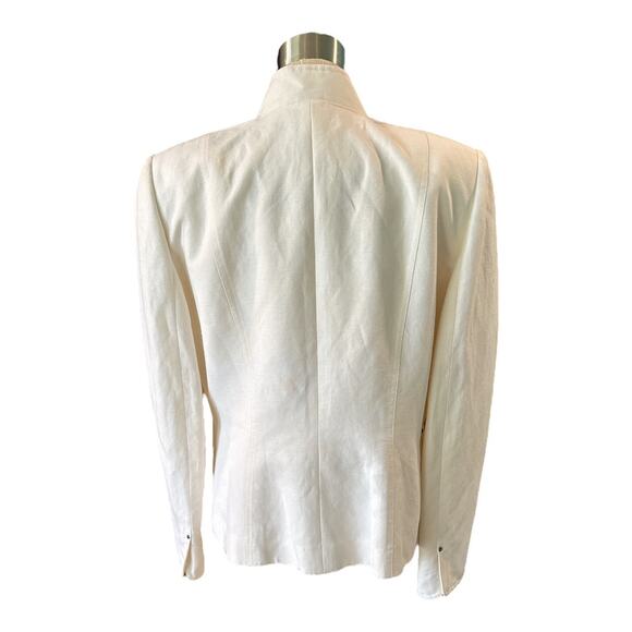 Tahari 12 Cream Jacket & Shell Set Linen Blend - Picture 2 of 9